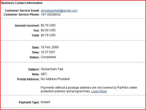 Global earn talk payment proof - GLobal earn talk payment proof