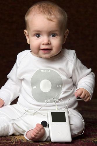 Ipod fan! - world's cutest baby..loves ipod.