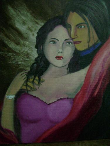 A painting of lovers - An oil painting of lovers by me
