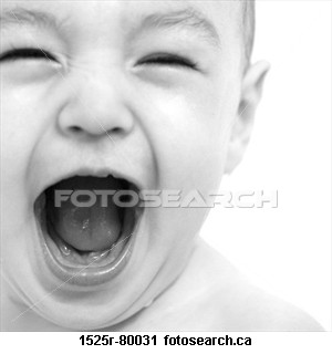 Very cute picture of a baby laughing! - Very close up photo of a cute baby laughing