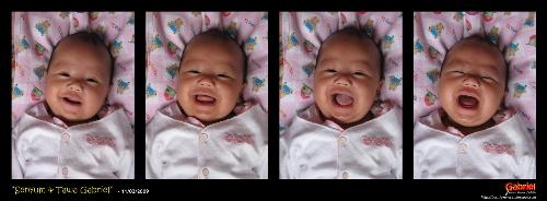 From smile to laugh - It's my baby's smile to laugh on his two-month-old.
