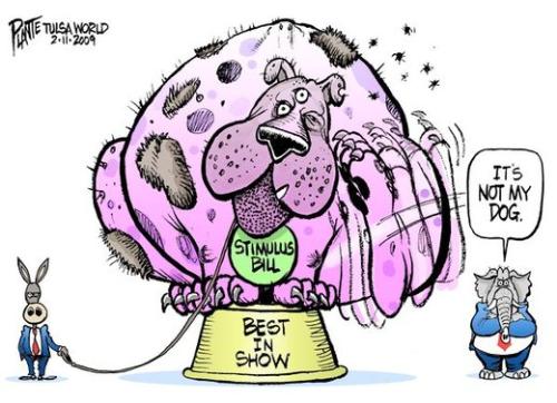 GOP won't touch this dog - Democrats put forth horrible stimulus bill. Gop won't touch it.