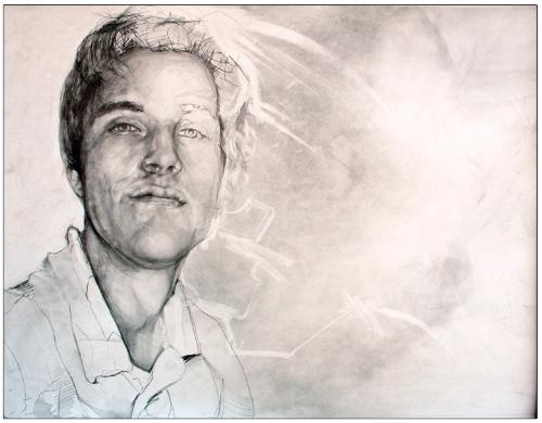 Self Portrait Drawing - A man's portrait drawing.