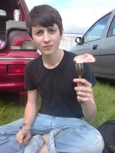 me at a festival - i just stoped to have a ham break while unpacking at a festival
