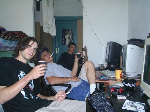 Me and some friends - Me and some friends having a coffee in the morning.