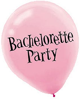 Bachelorette Party - bachelorette party decoration - a pink balloon.