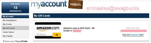 amazon ecard - this what you can win if you join swagbucks
