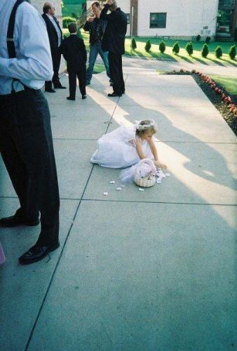AWE - How cute is she?  Flower girl at my friend's wedding