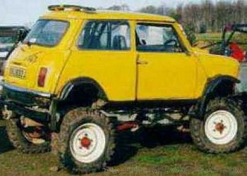 Redneck mini cooper - A big clasic mini i found on the internet.