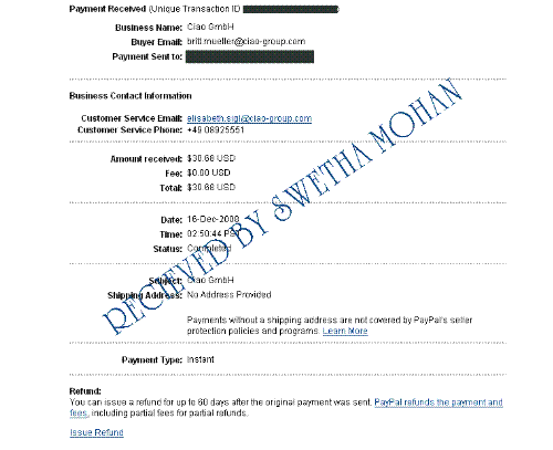 my payment proof - payment proof of a survey site that i joined last december