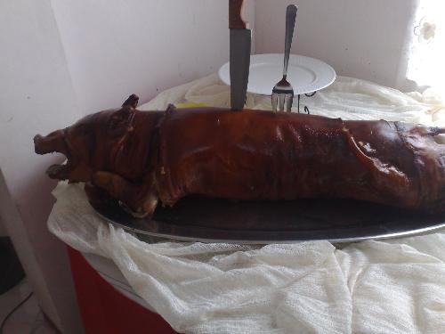 eating food - lechon