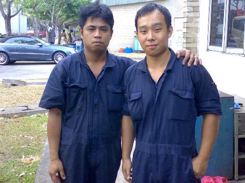 career - Behind workshop at 28E Penjuru Close with Muang Ngwee.