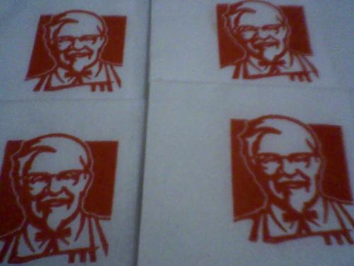 KFC Tissue Paper - tissue paper, it's essential! LOL!