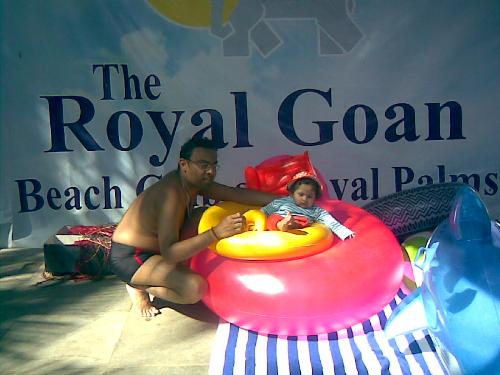 Photo from Goa - This is a photo when we visited Goa last time. My husband and our younger daughter. 