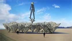 desert, art - A picture of some concept art made for the burning man arts festival