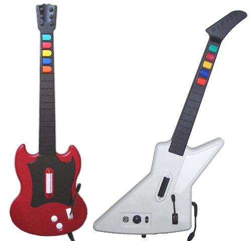 2 Guitar Hero guitars - a couple of Guitars used to play the game