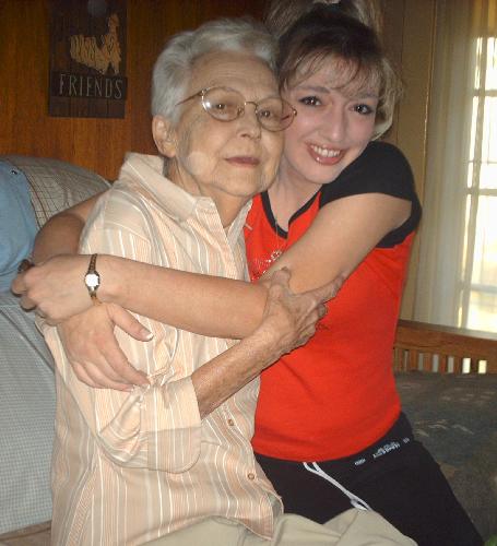 me and my grandmother - Me and my grandmother just before I had to come home. She lived in California and was very ill.