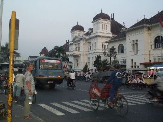Yogyakarta Street - The main road of Yogyakarta, a bustling street with favorite tourist attraction near by.