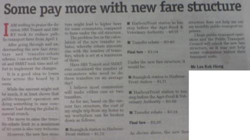 Fare adjustment? Really? - The break down of the fare changes ends up in an increase in cost of travelling for the general commuting public rather than a lower cost that the transport company claims it to be!