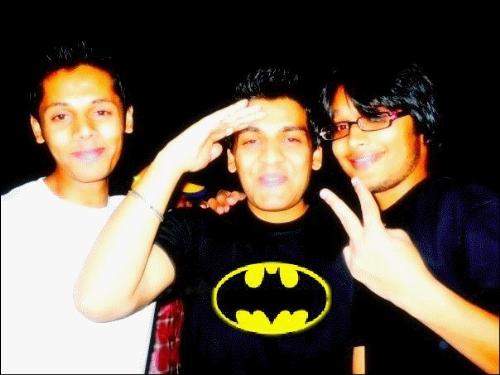 friends - look at the guy in white t-shirt, he is pretending to be an innocent guy but the fact is he was on a high as we were. LOL