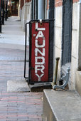 Laundry - Picture of an old laundry sign