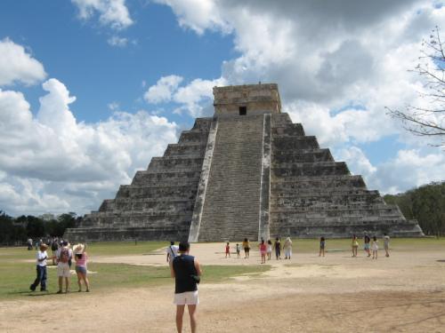 Ruins in Mexico - When I was vacationing in Mexico I loved going to the ruins. This is a picture of El Castillo at Chichen Itza. It is one of the new seven wonders of the world.