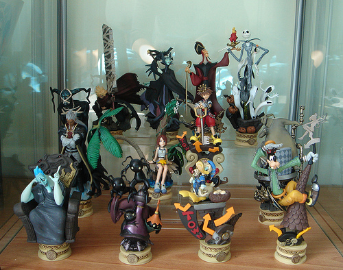 Kingdom Hearts chess set - pieces from the KH collectors chess set