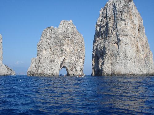 Capri sea - The Faraglioni in the sea in front of capri island