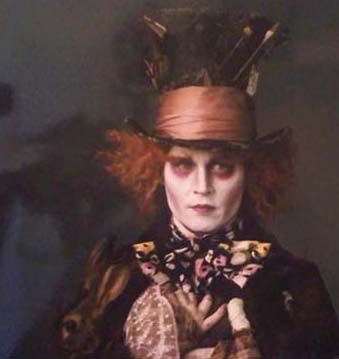 Mad Hatter promotional photo - Johnny Depp to play the Mad Hatter in Tim Burton's adaptation of Alice in Wonderland.