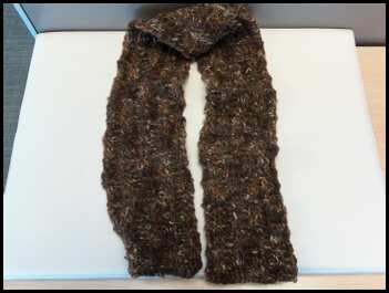 Finised Scarf - The finished scarf i knitted for my co-worker