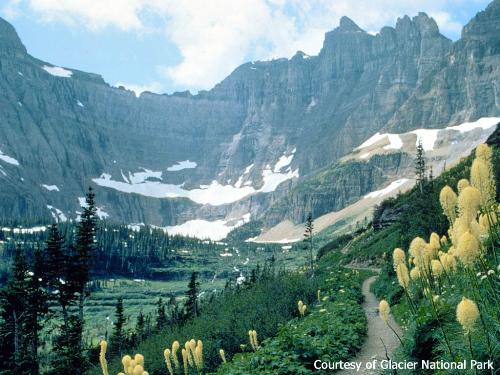 THe Glacier National Park , Montana , USA - Glacier National Park covers 1.2 million of mountain ranges,deep valleys and even the lakes formed by sixty glaciers...Overall a great vacation to hang around!!