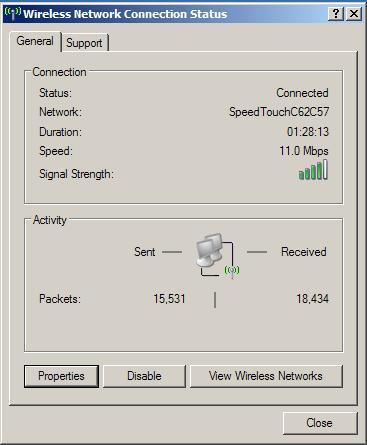 WLAN connection - Wireless connection indicator