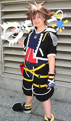 In costume as Sora - a fan dresses up as Sora from KH