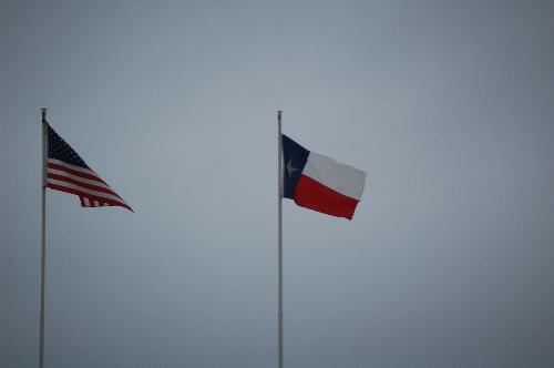 flags - US and Texas flag