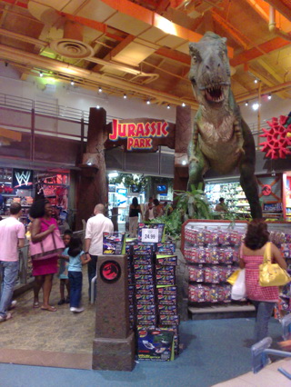A Cool Jurassic Park display - awesome display at Toys R Us in New York