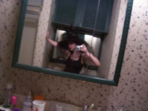 Me on halloween - I got all dressed up as a witch (ha, as myself) for halloween.