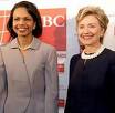 Condoleezza and Hillary - The former and thw present US secretary of state both are women.Rice had prove her ability.Hillary has to prove.Let us wait and see.
