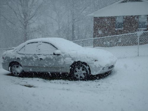 Snow Covered Car - My car is covered with snow