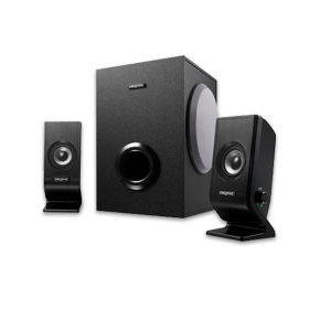 Creative SBS A300 - CREATIVE SBS A300 Stylish and powerful 2.1 speaker system for music and gaming The Creative SBS A300 is the affordable and hassle-free choice for speaker power and performance for your computer or MP3 player. Enjoy rich, natural bass and vocal clarity with any music genre from its two stylish satellite speakers and powerful subwoofer. Slim and sleek, the speaker system's adjustable bass level control and easy-access knob lets you command full control over the master volume and bass effects. The ideal portable extension to your PC/laptop or ZEN MP3 player, the Creative SBS A300 is the best answer to your audio needs.