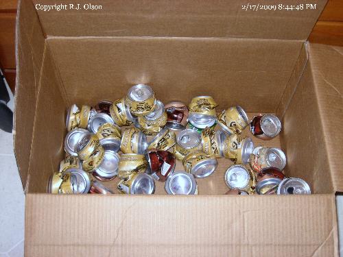 Aluminum Cans - Saved for recycling.