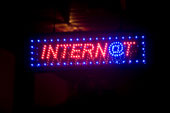 Internet - Neon sign that says internet