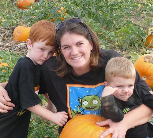 Me and my boys - Taken at Bishops Pumpkin farm.