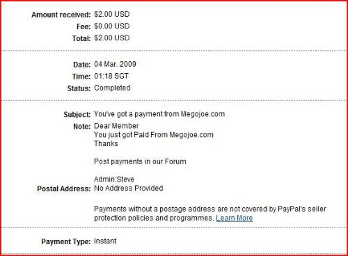 megojoe payment proof - my first payment  - megojoe payment proof