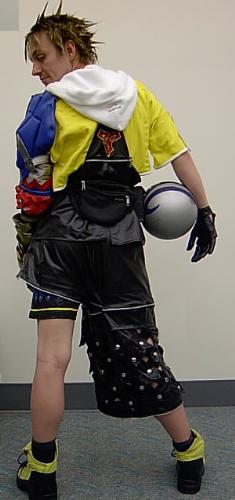 Tidus the Blitzball player - a cosplayer dressed up as Tidus