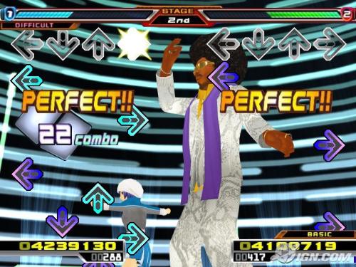 a screen from DDR on the Wii - a screenshot from the Wii version of DDR