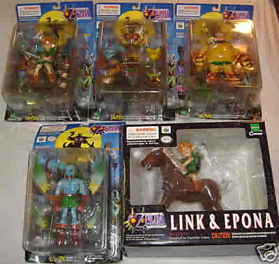 The Legend of Zelda action figures - various action figures from The Legend of Zelda