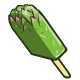 Asparagus Ice Lolly - Frozen borovan with asparagus is quite a treat. This was given out by the Advent Calendar in Y10.  (special)