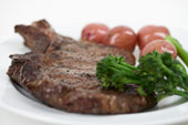 Steak - Juicy steak with garnishes