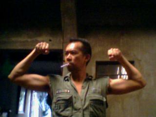 Philippine Muscle - posing for my recently pumped asian muscle