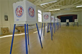 Voting Booths - Voting booths at a voting poll